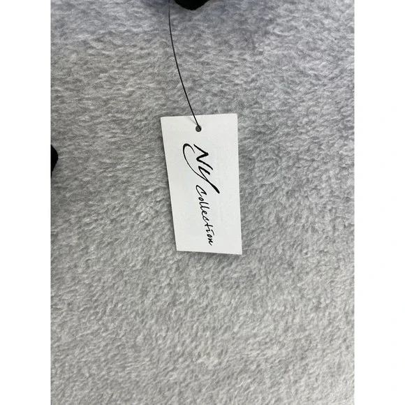 NY Collection Women's Bodysuit Ribbed 3/4 Sleeve Solid Black Medium - Picture 5 of 13